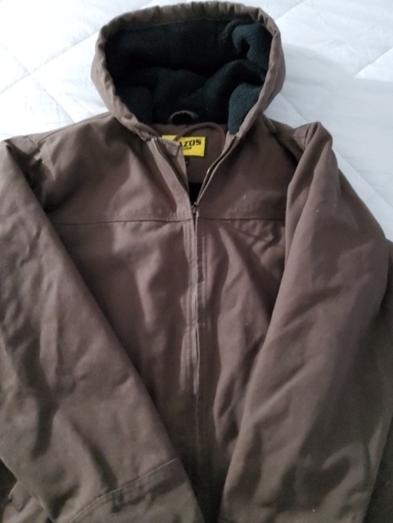 Brazos Other - Men's Brown Hooded Field Jacket - Warm Lined Outdoor Coat